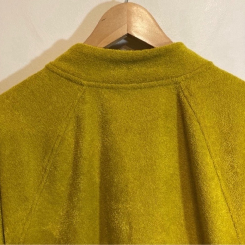 OldNavy Half Zip Up Terry Towel Fleece Sweater Size Large Chartreuse - Picture 7 of 10
